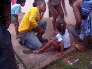 Acidente: Pai e filhos