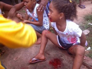 Acidente: Pai e filhos